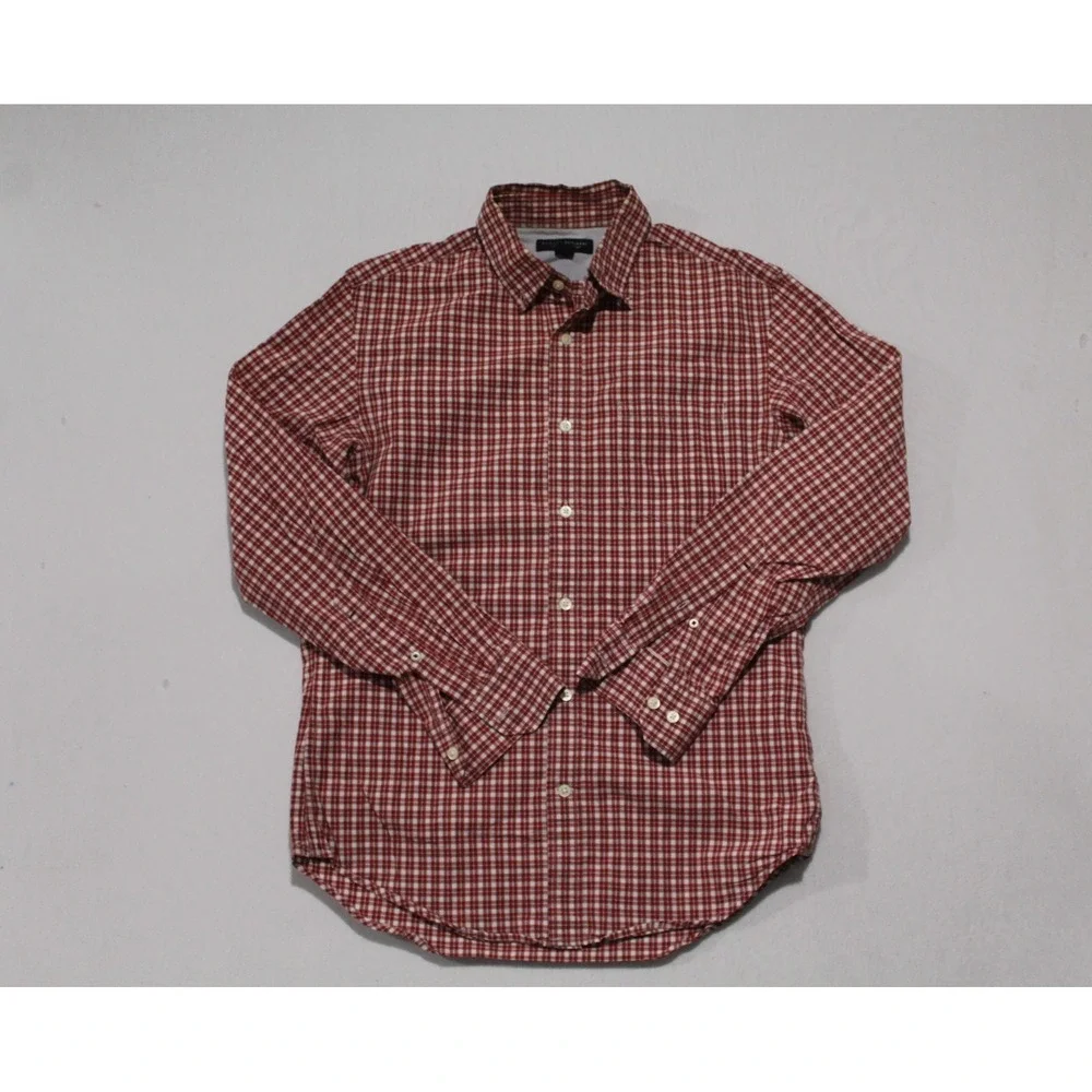 Banana Republic Men Button Down Shirt Long Sleeve Plaid Soft Wash Size Small